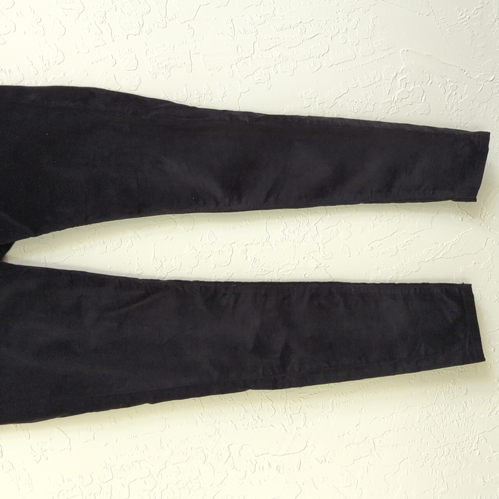 Anthropologie Pilcro Black Serif Skinny Velvet Ankle Pants Size 27 - Picture 4 of 13